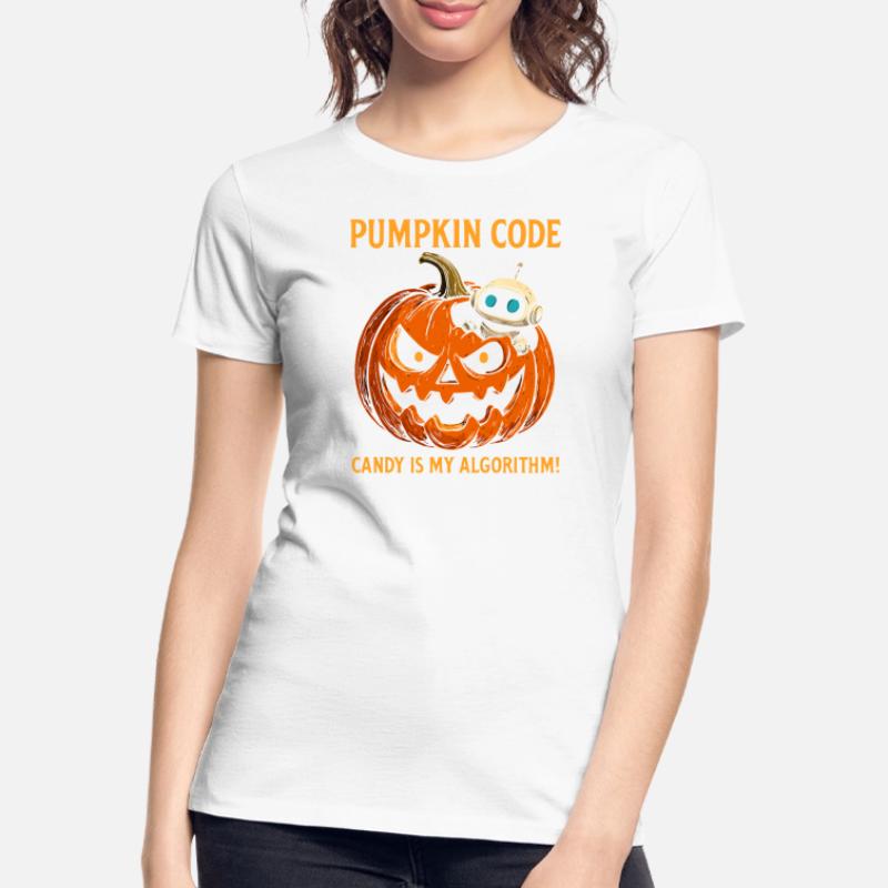 Pumpkin Code : Candy est mon algorithme ! T-shirt bio Premium Femme