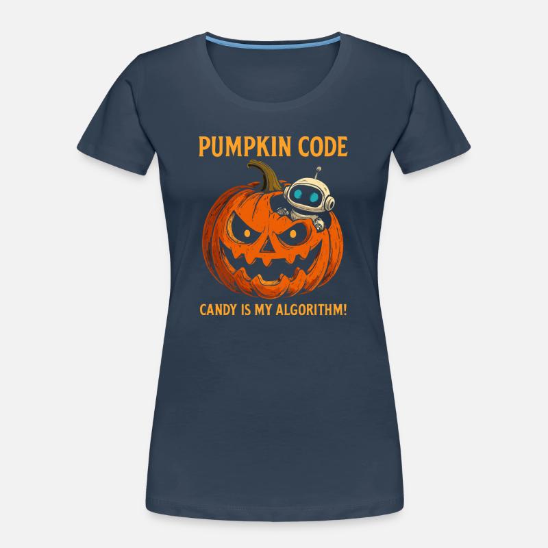 Pumpkin Code: Candy is My Algorithm ! Frauen Premium Bio T-Shirt
