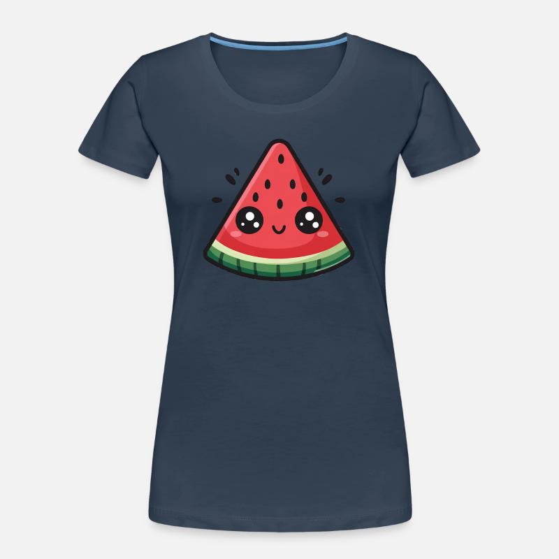 Tranche de pastèque kawaii T-shirt bio Premium Femme