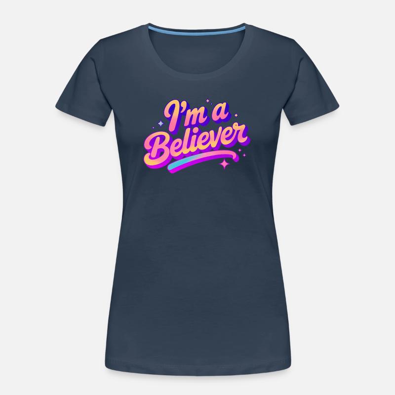 Ich bin ein Gläubiger Glaube Disco Party Design Frauen Premium Bio T-Shirt