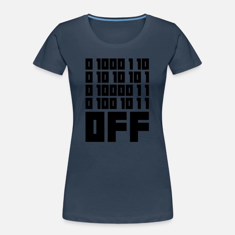 Binary Code F**k OFF – Humour Nerd & Geek Code T-shirt bio Premium Femme