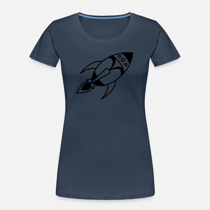 Fusée spatiale rétro – Conception de vaisseau spatial T-shirt bio Premium Femme