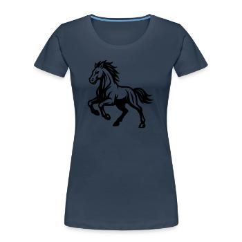 Cheval - T-shirt bio Premium Femme -  - Devant - Mia (176cm)