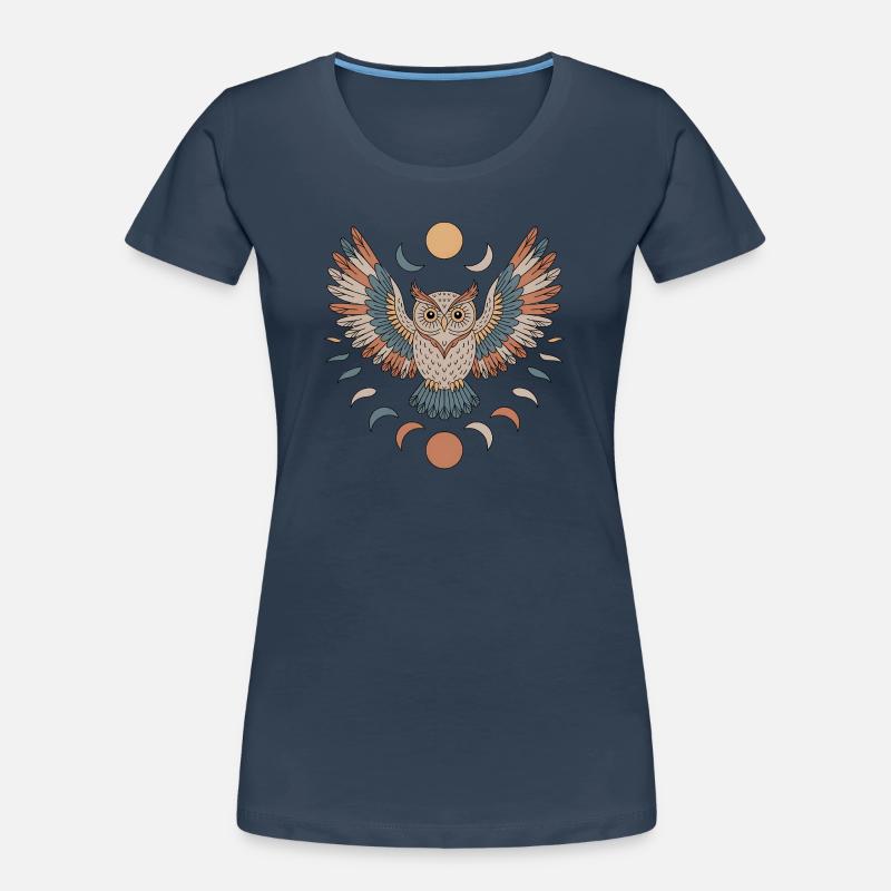 Boho Eule Frauen Premium Bio T-Shirt