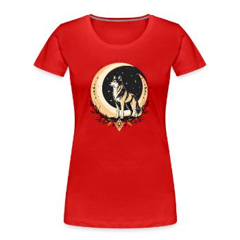 Boho Wolf - Frauen Premium Bio T-Shirt -  - Vorne - Mia (176cm)