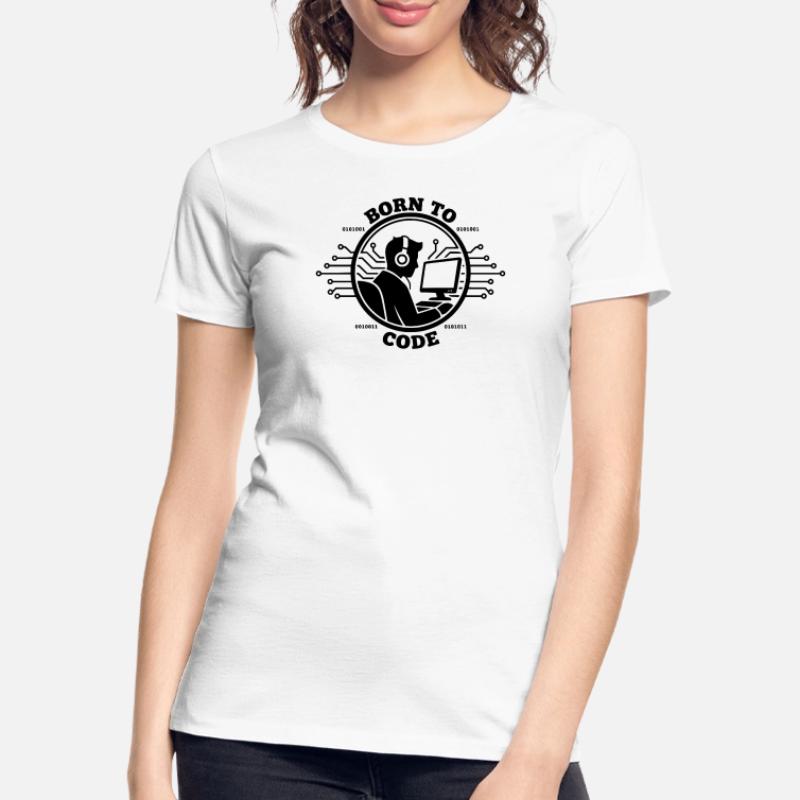 Codeur né pour coder Programmeur T-shirt bio Premium Femme