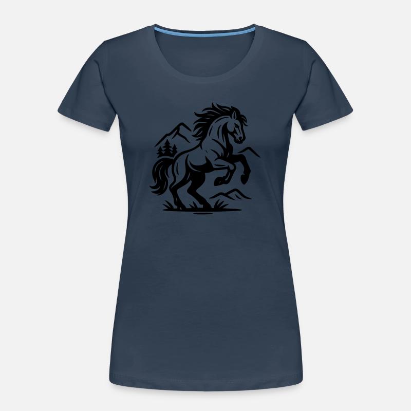 Pferd Frauen Premium Bio T-Shirt