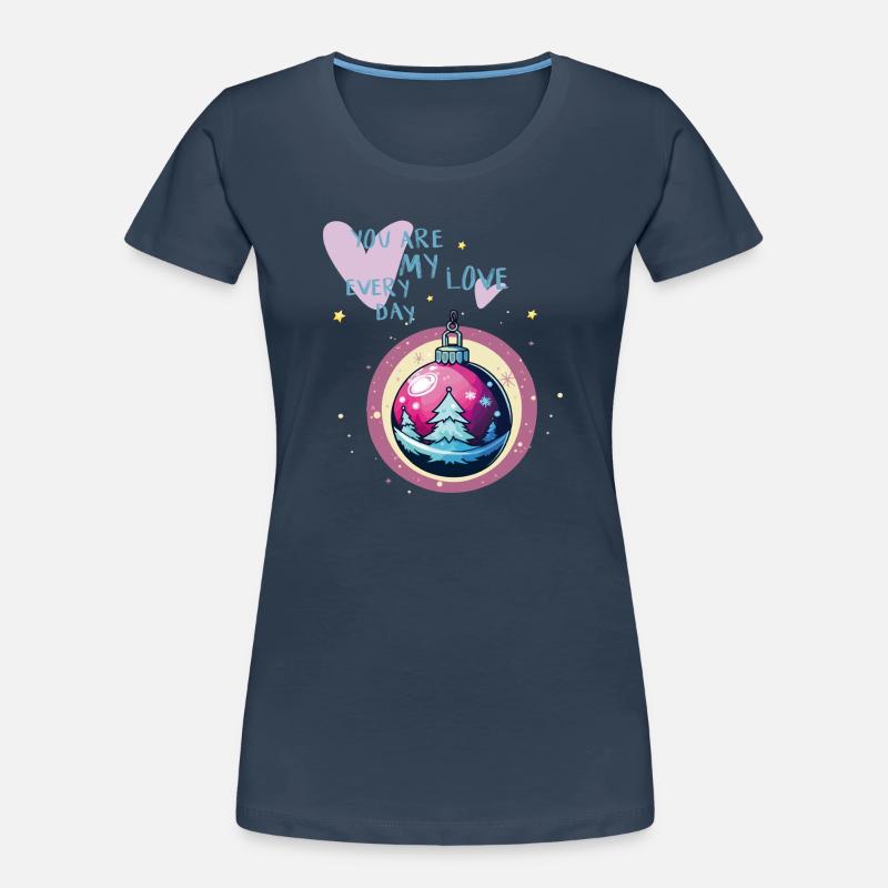Weihnachtskugel Liebe  Frauen Premium Bio T-Shirt