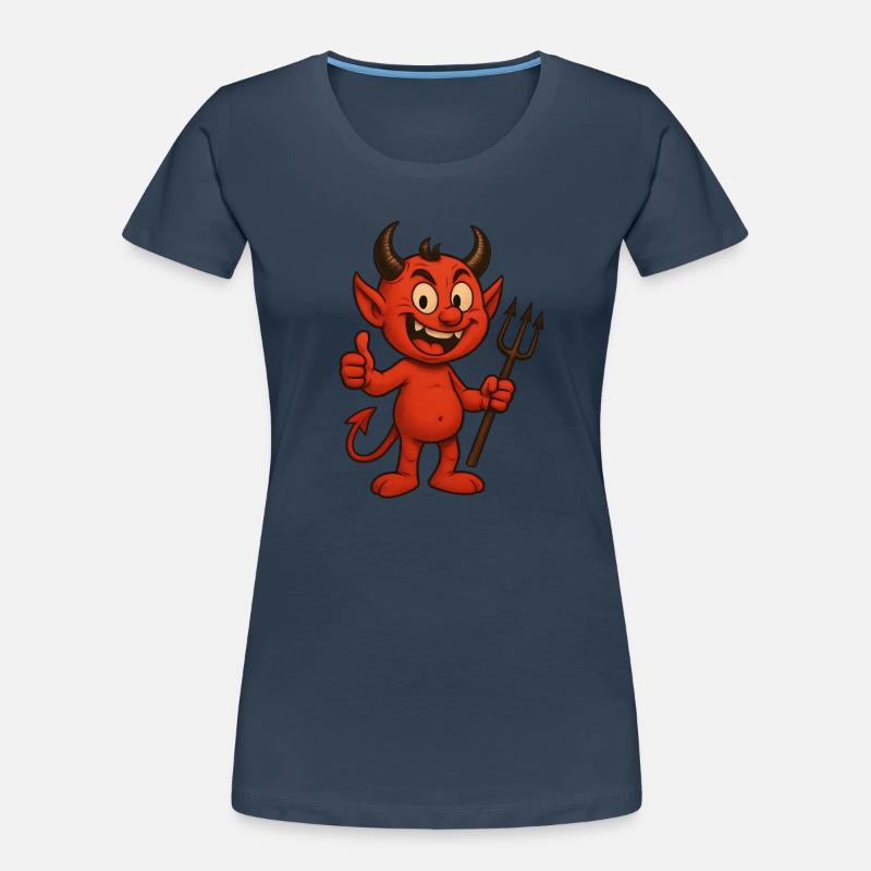 Cheerful Cartoon Devil – Funny Devil Design Women's Premium Organic T-Shirt