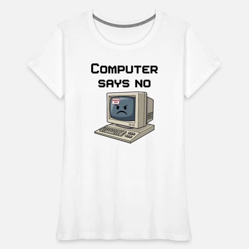 Retro Computer 404 Error Women's Premium Organic T-Shirt