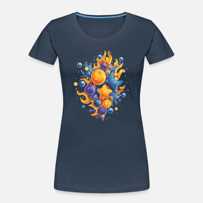 Explosion de couleur du feu de comète T-shirt bio Premium Femme
