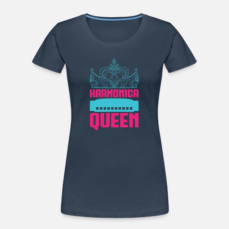 Harmonica Drôle Queen Harmonica T-shirt bio Premium Femme