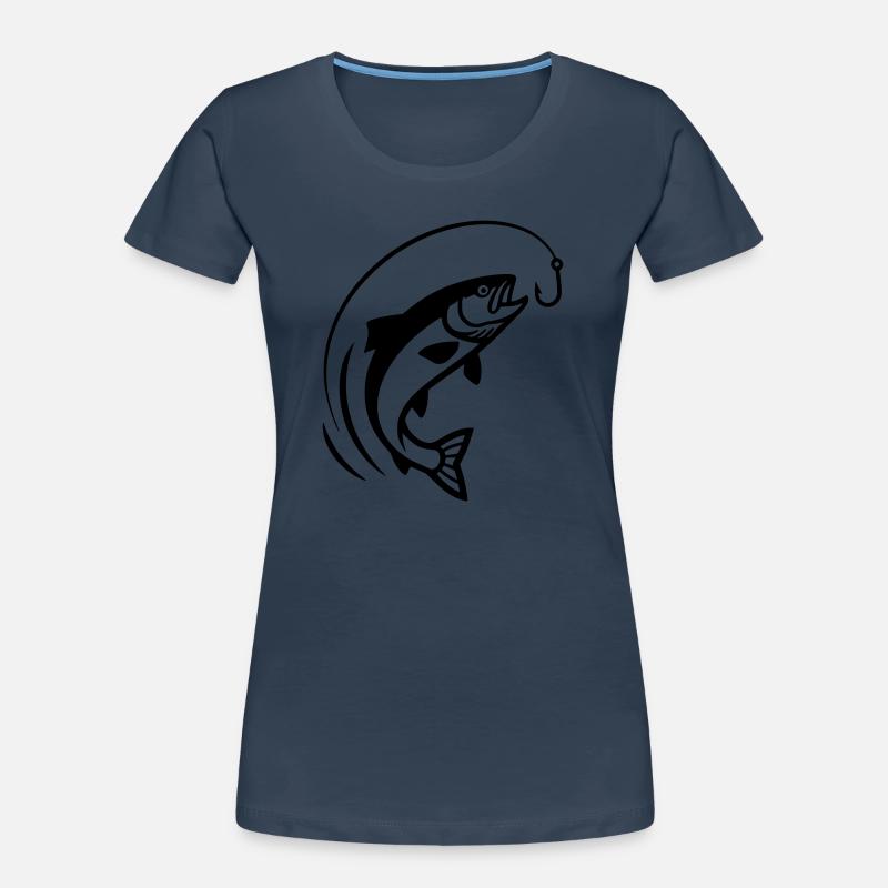 Jumping Fish Hook Bite Action Women's Premium Organic T-Shirt