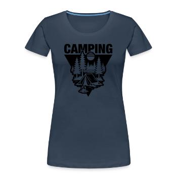 Tent Camping Symbol Nature - Women's Premium Organic T-Shirt -  - Front - Mia (176cm)