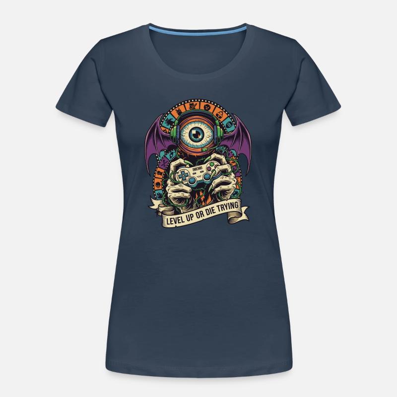 Level Up Eye Monster Controller Women's Premium Organic T-Shirt