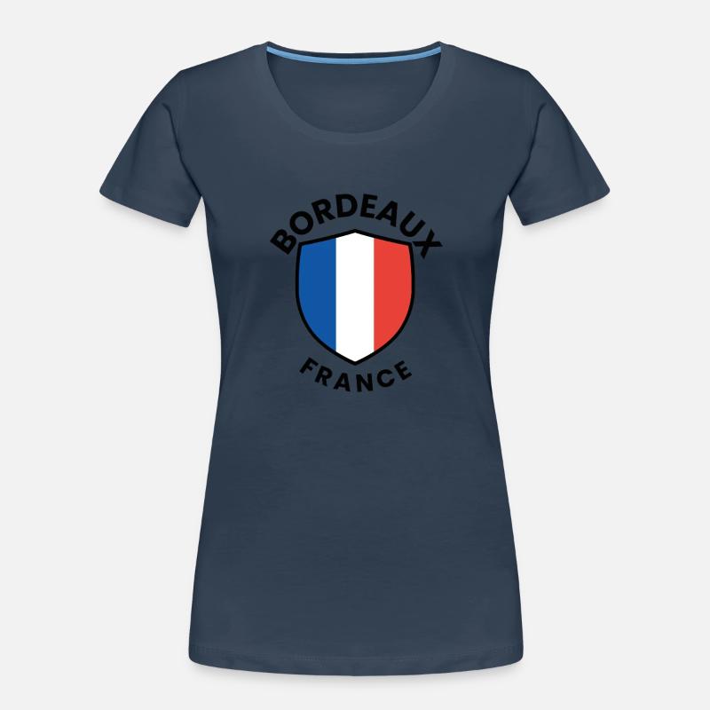 Conception du bouclier du drapeau français T-shirt bio Premium Femme
