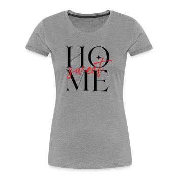 Süßes Schriftbild Rot - Frauen Premium Bio T-Shirt -  - Vorne - Mia (176cm)