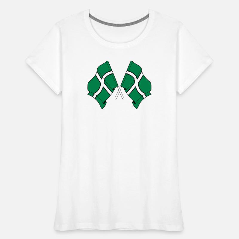 Drapeaux croisés du Devon T-shirt bio Premium Femme