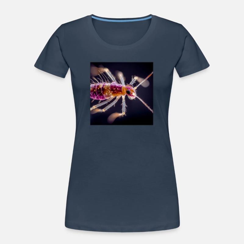 Macro des insectes néon – Conception abstraite de micro monde T-shirt bio Premium Femme