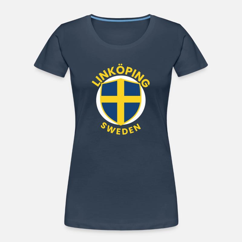 Linköping Suède Shield Tee T-shirt bio Premium Femme