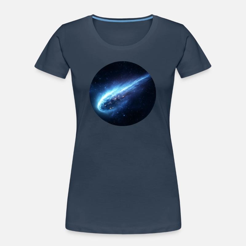 Astronomie Comète Spatiale Queue en Ligne T-shirt bio Premium Femme
