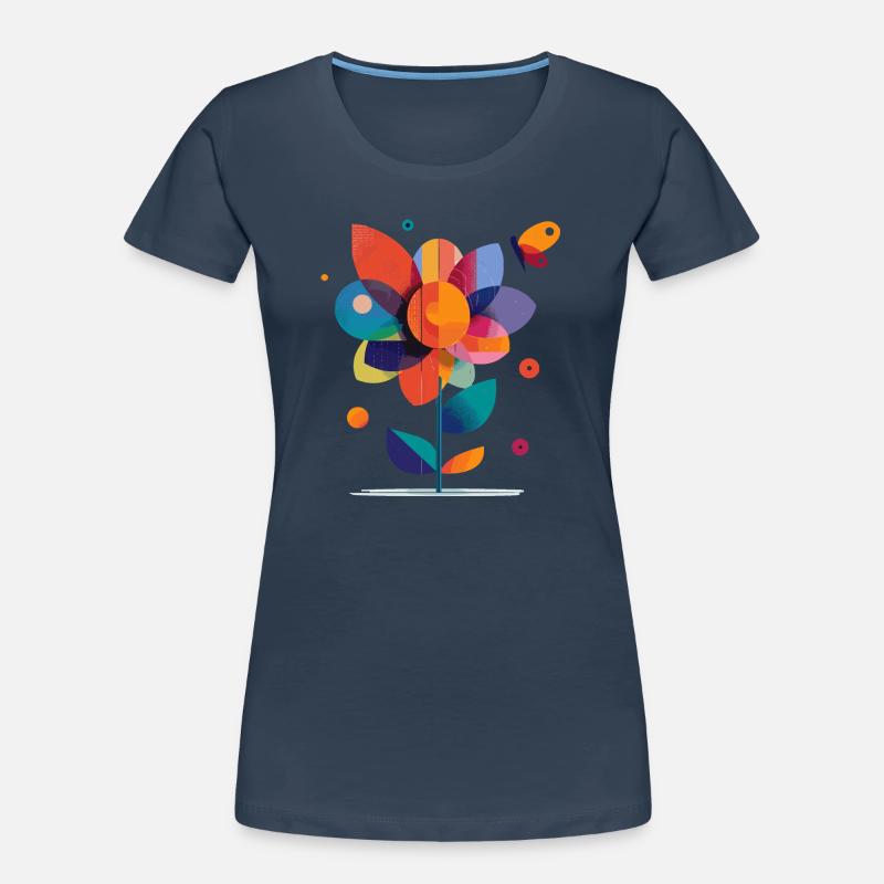fleur colorée T-shirt bio Premium Femme