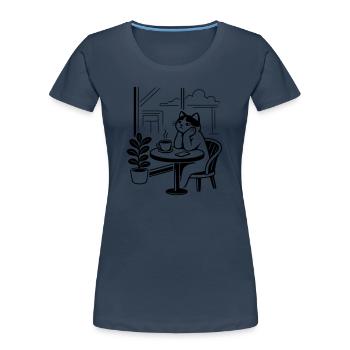 Thoughtful Cat Cafe - Women's Premium Organic T-Shirt -  - Front - Mia (176cm)
