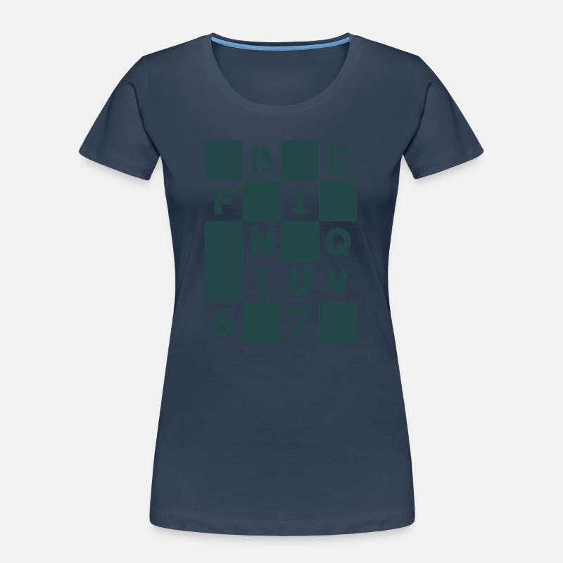 Cipher Grid Letters Women's Premium Organic T-Shirt