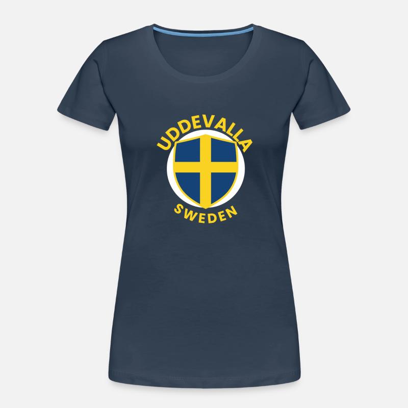 Conception du bouclier Uddevalla Suède T-shirt bio Premium Femme