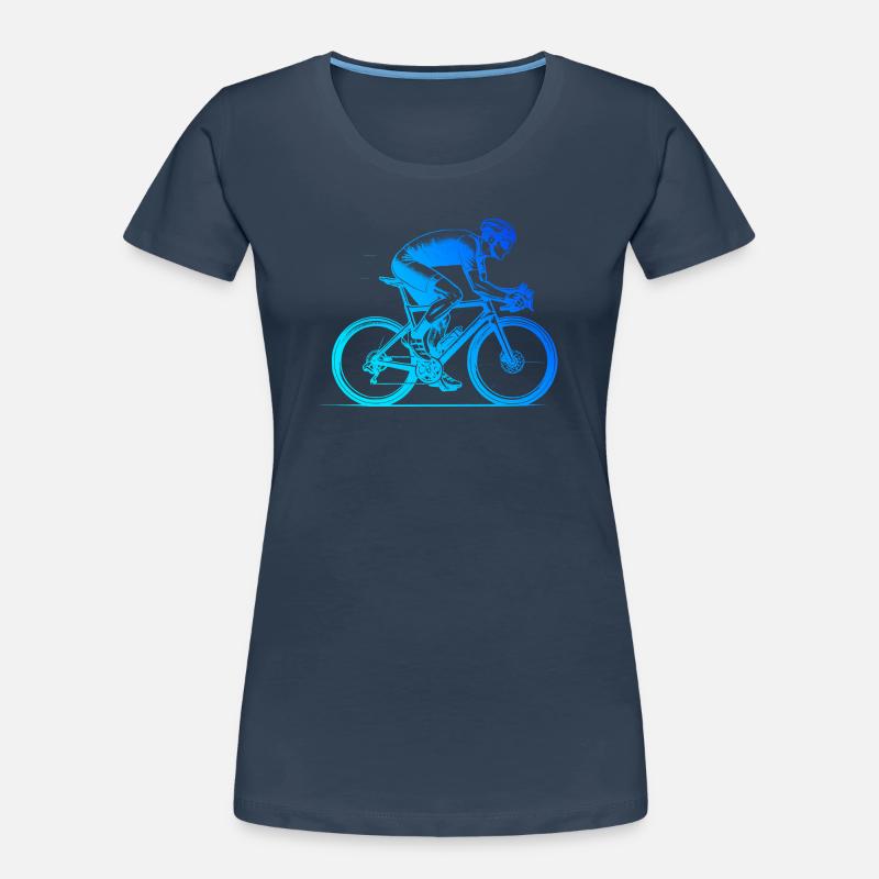 Conception de vélo de route compact pour vélo de route T-shirt bio Premium Femme