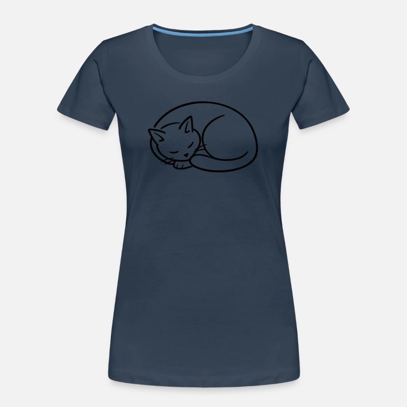 Sleeping Cat Line Study Women's Premium Organic T-Shirt