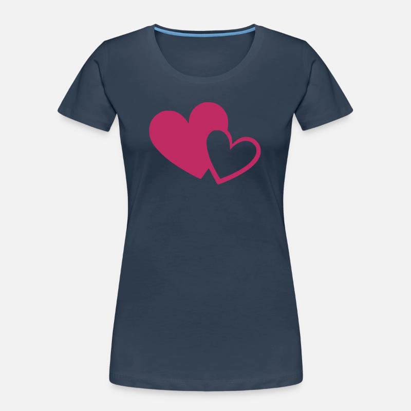 pinkes Herz pink Geschenk Mutter Muttertag Frauen Premium Bio T-Shirt