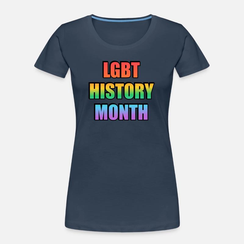 LGBT History Month Gradient Text Women's Premium Organic T-Shirt