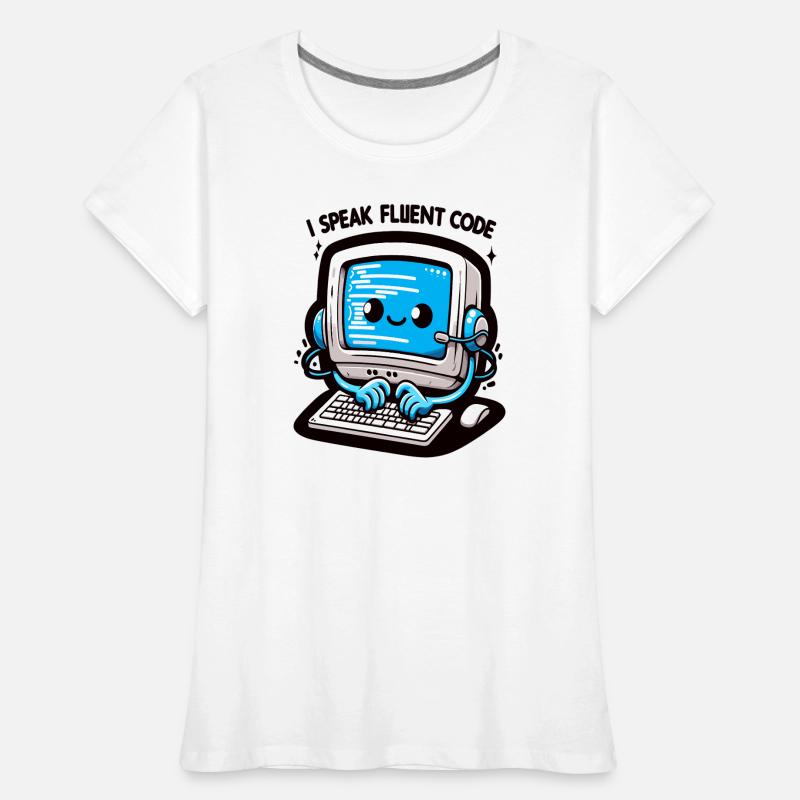 I Speak Fluent Code Retro Computer Women's Premium Organic T-Shirt