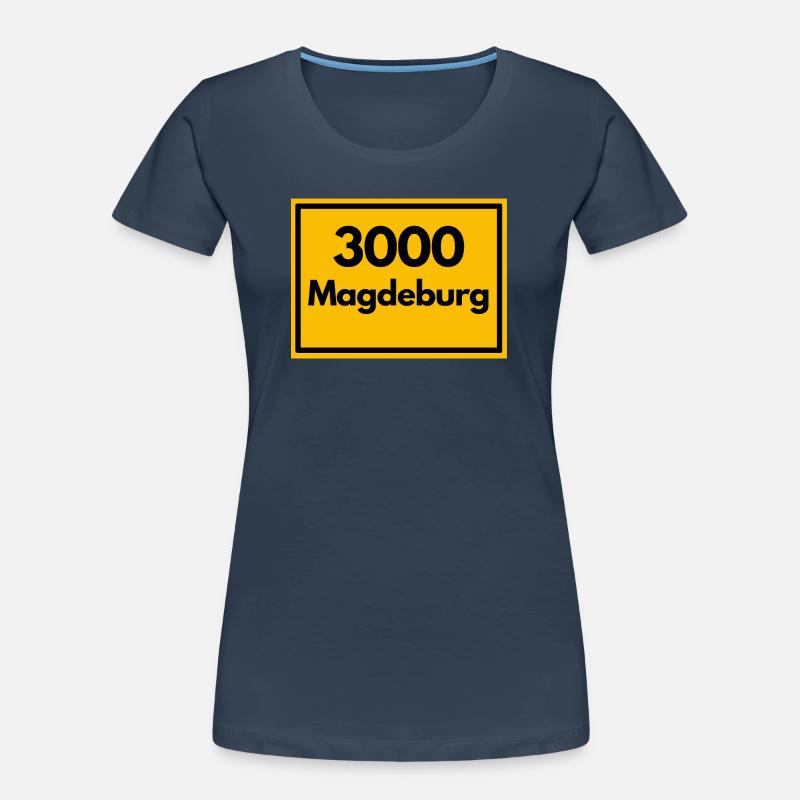 OLD POSTCODE POSTCODE RETRO 3000 MAGDEBURG OSTEN Women's Premium Organic T-Shirt