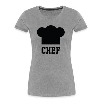 Chef Toque - Kitchen - Cook - Women's Premium Organic T-Shirt -  - Front - Mia (176cm)
