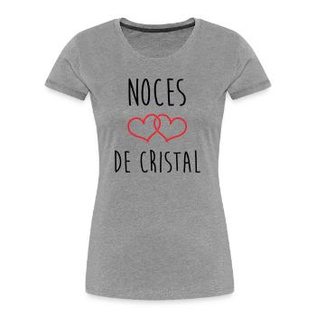 Crystal Wedding 15 Years of Marriage - Women's Premium Organic T-Shirt -  - Front - Mia (176cm)