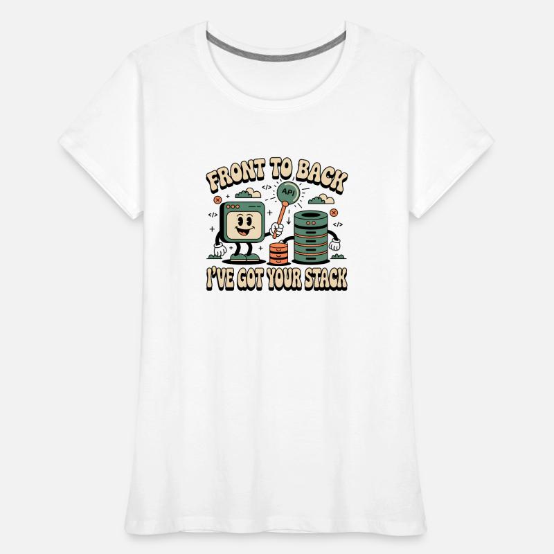Von Front bis Back: Full Stack Entwickler Frauen Premium Bio T-Shirt