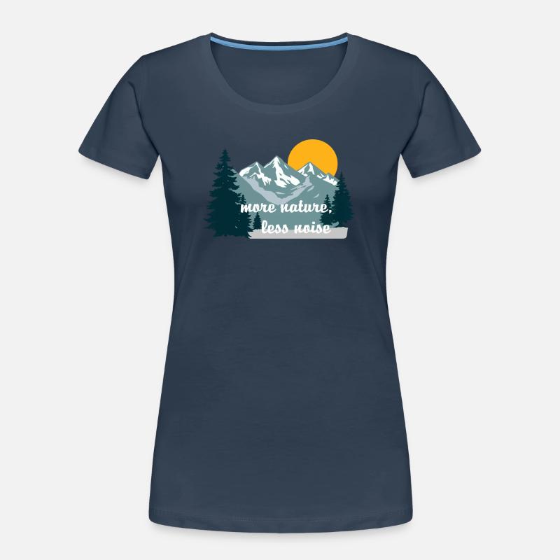 Plus de nature Moins de bruit T-shirt bio Premium Femme