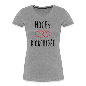 Orchid Wedding 55 years of marriage - Women's Premium Organic T-Shirt -  - Front - Mia (176cm)