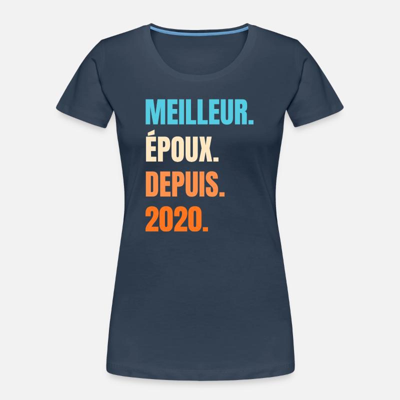 Bester Ehemann seit 2020 Geschenk-Ehemann Frauen Premium Bio T-Shirt