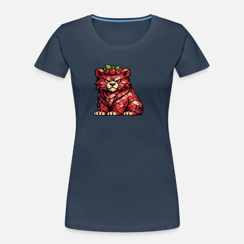 Raspberry Bear Cubism Version Women's Premium Organic T-Shirt
