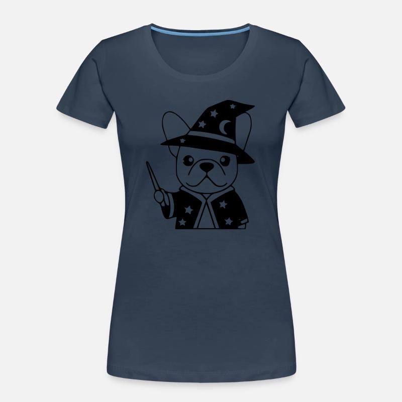 Frenchie Wizard Magic Outline Women's Premium Organic T-Shirt