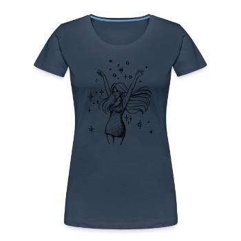 Autonomisation de la femme dansante - Illustration - T-shirt bio Premium Femme -  - Devant - Mia (176cm)
