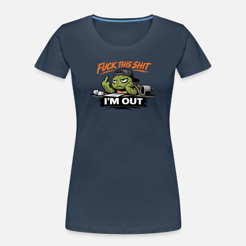Shell Exit Attitude Turtle Women's Premium Organic T-Shirt