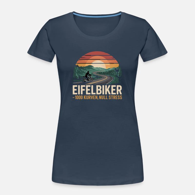 Eifelbiker 1000 Curves Zero Stress Motorcycle Eifel Women's Premium Organic T-Shirt