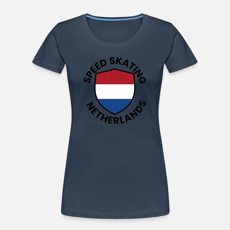 Speedskate Netherlands Shield Frauen Premium Bio T-Shirt