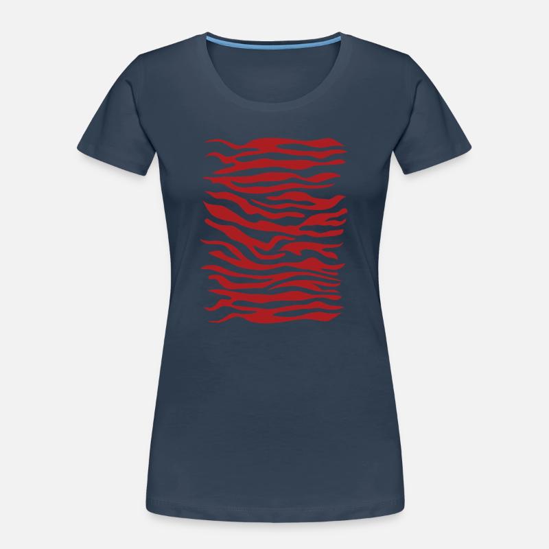 Zebra Pattern Red Women's Premium Organic T-Shirt