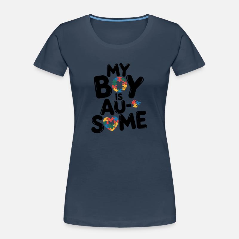 Regenbogen Puzzleherz Kreis Autism Awareness Frauen Premium Bio T-Shirt
