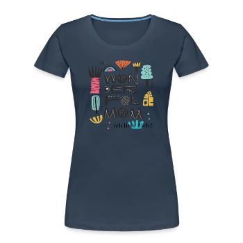 Wunderbare Mama  - Frauen Premium Bio T-Shirt -  - Vorne - Mia (176cm)